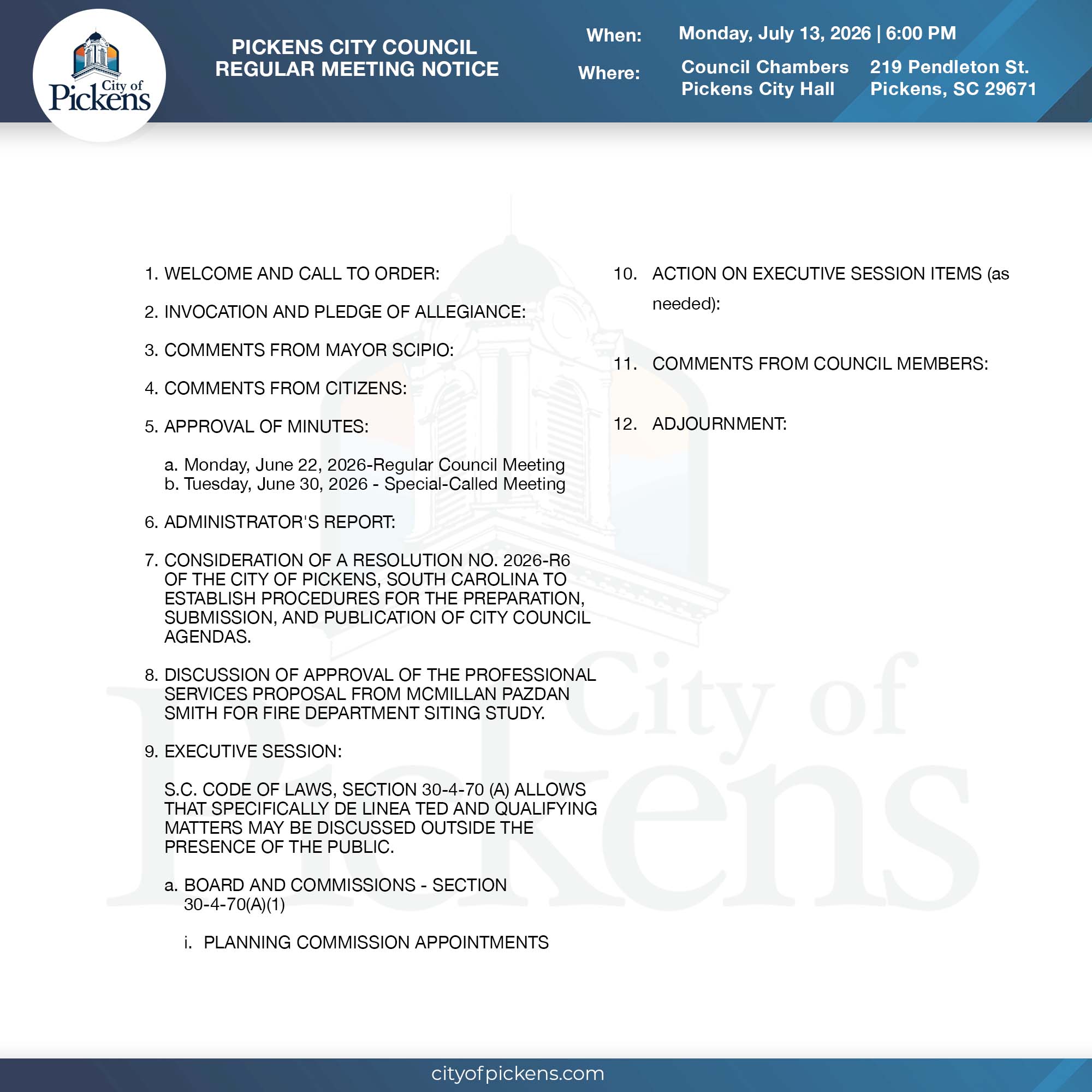 regular meeeting NOTICE FINAL