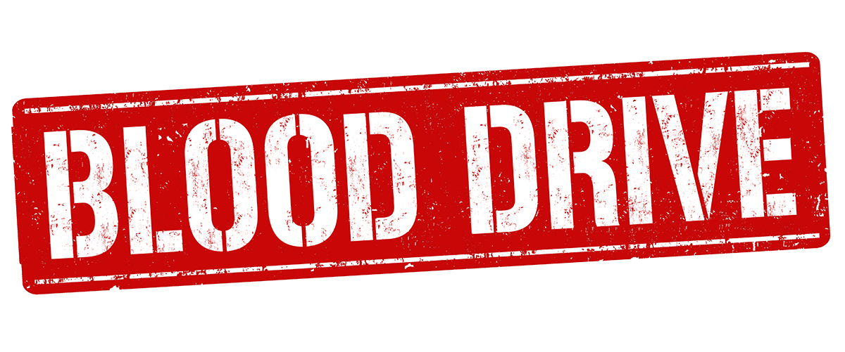 Blood drive sign or stamp
