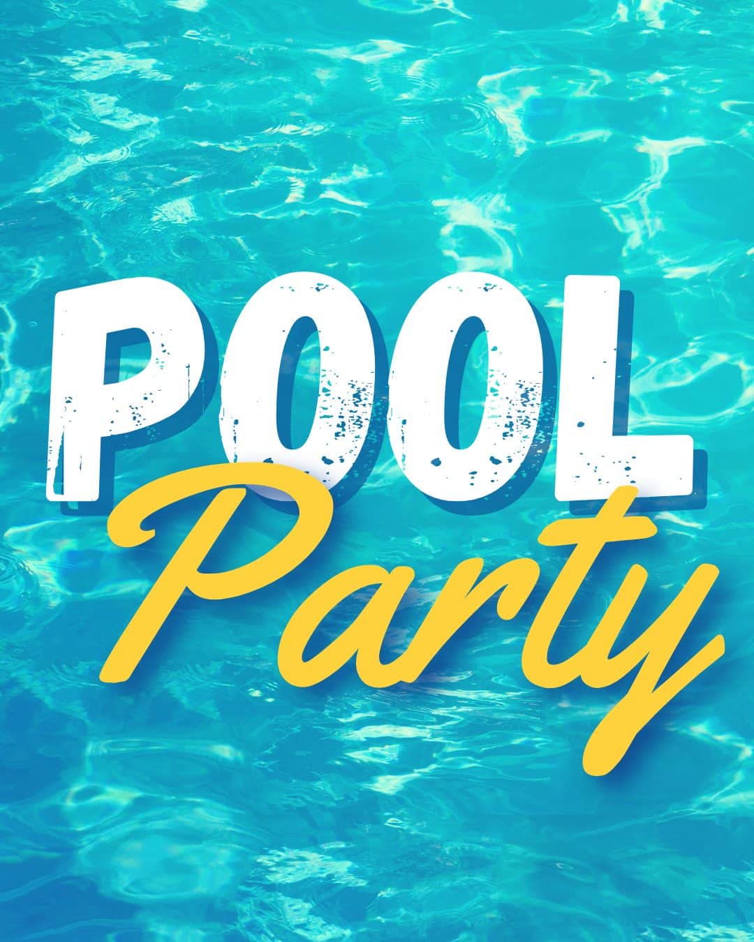 Blue And Yellow Colorful Vibrant Pool Party Instagram Post lvPhk XNBDS