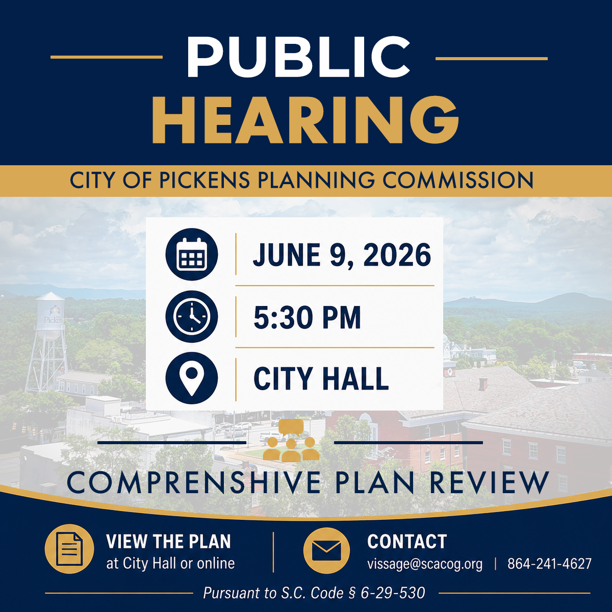 public hearing comprehensive plan review