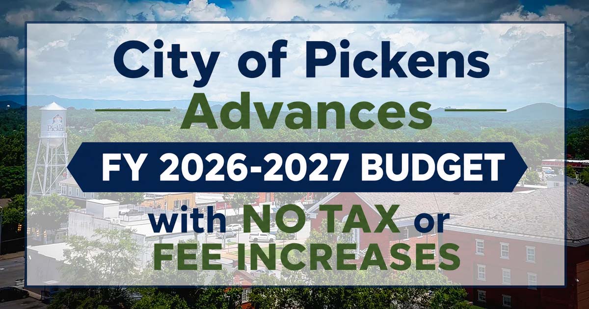 city of pickens advances budget image