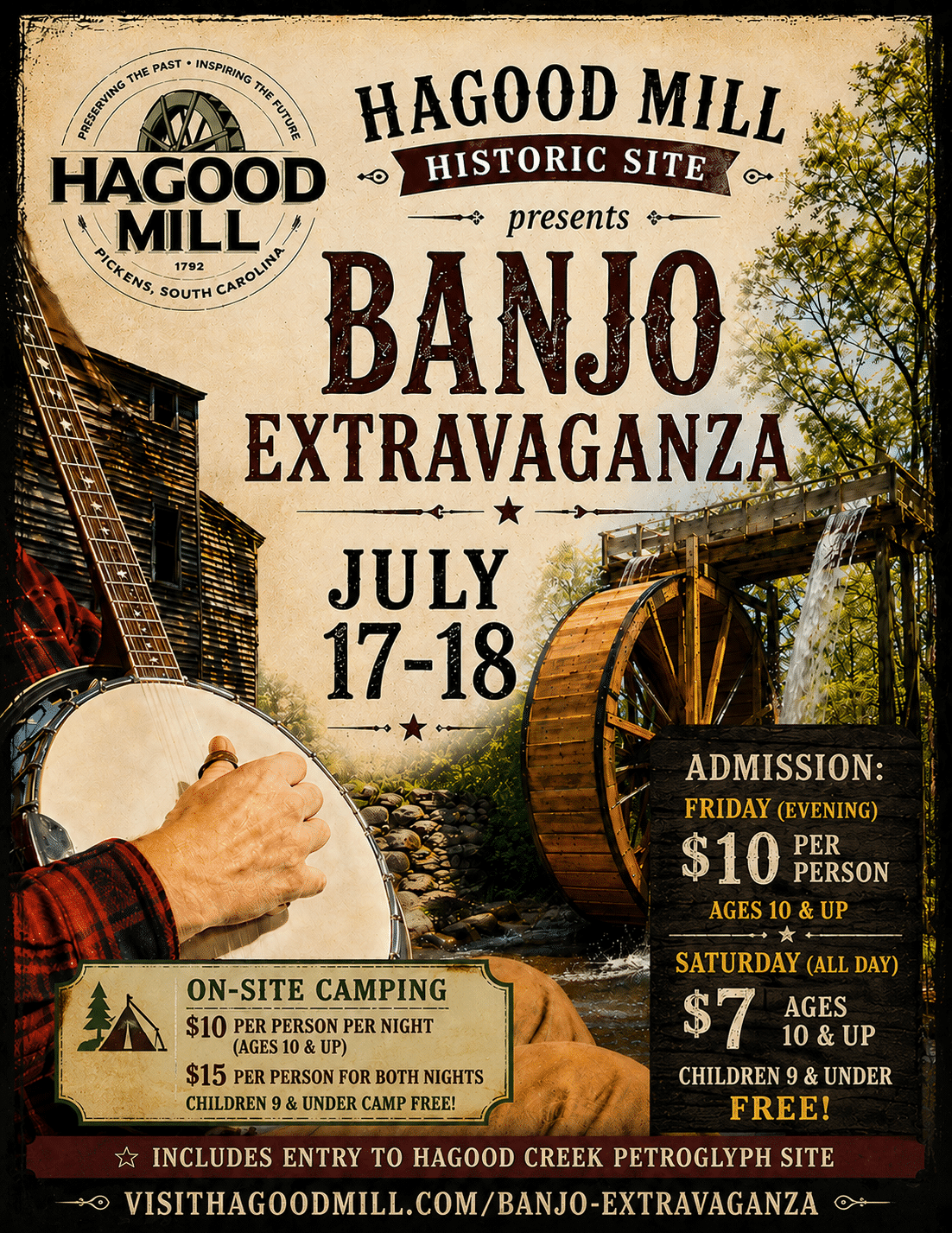 hagood mill banjo extravaganza flyer updated with pricing WfRJb jYdDdK