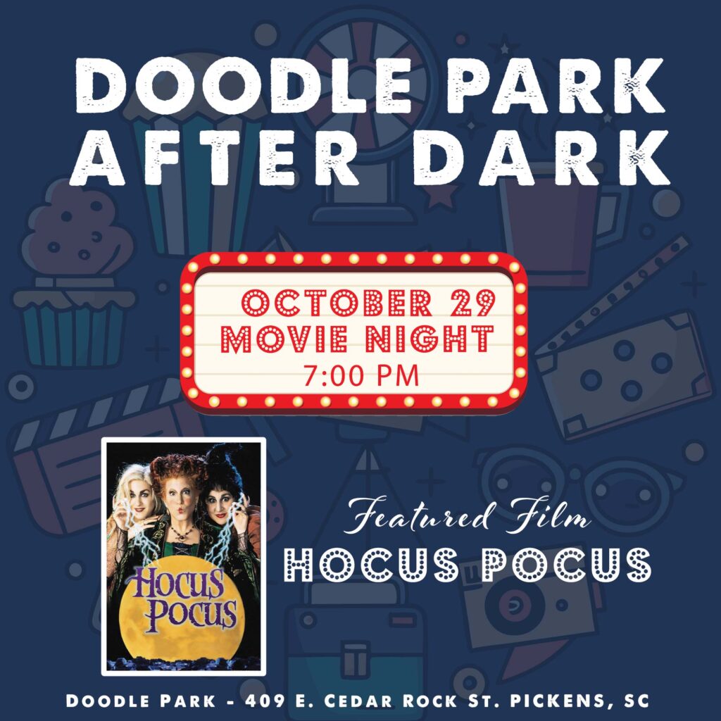 doodle park after dark movie night hocus pocus october XZjZj
