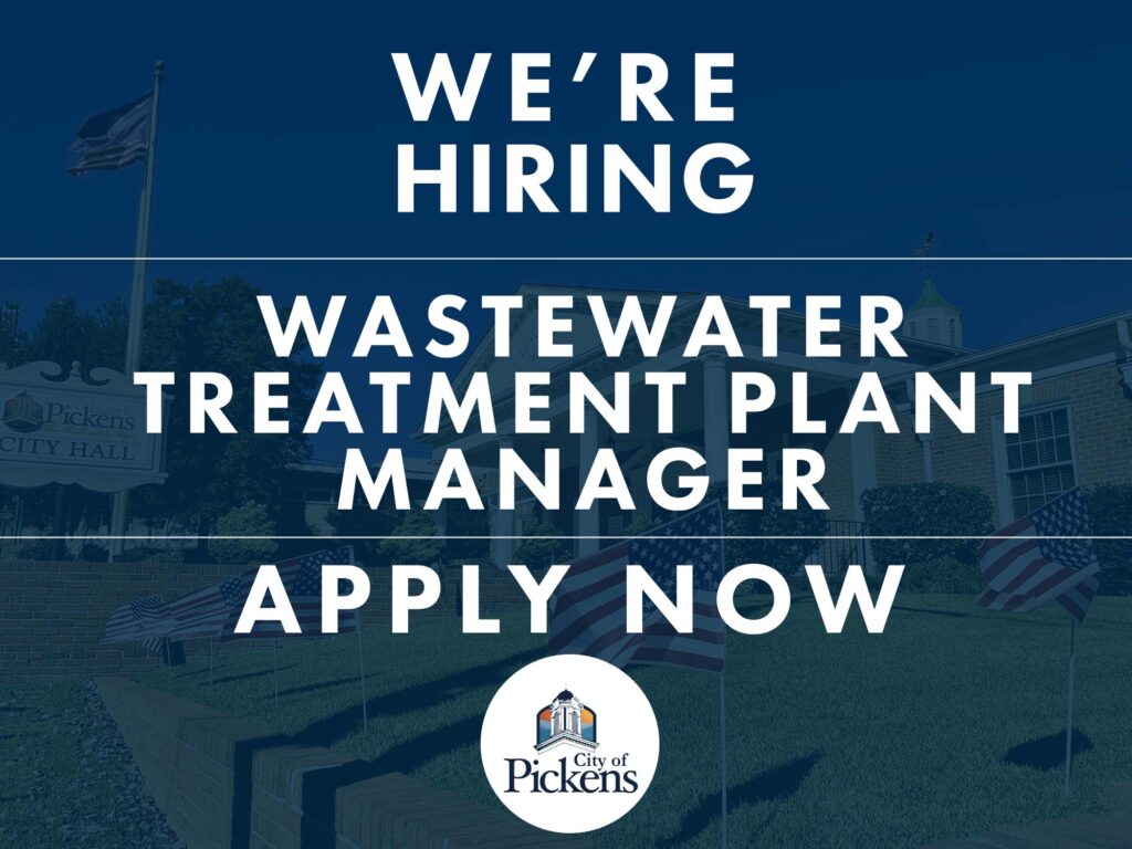 were hiring wastewater treatment plant manager