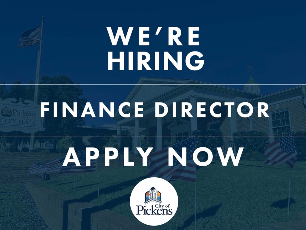 City of Pickens is hiring a Finance Director