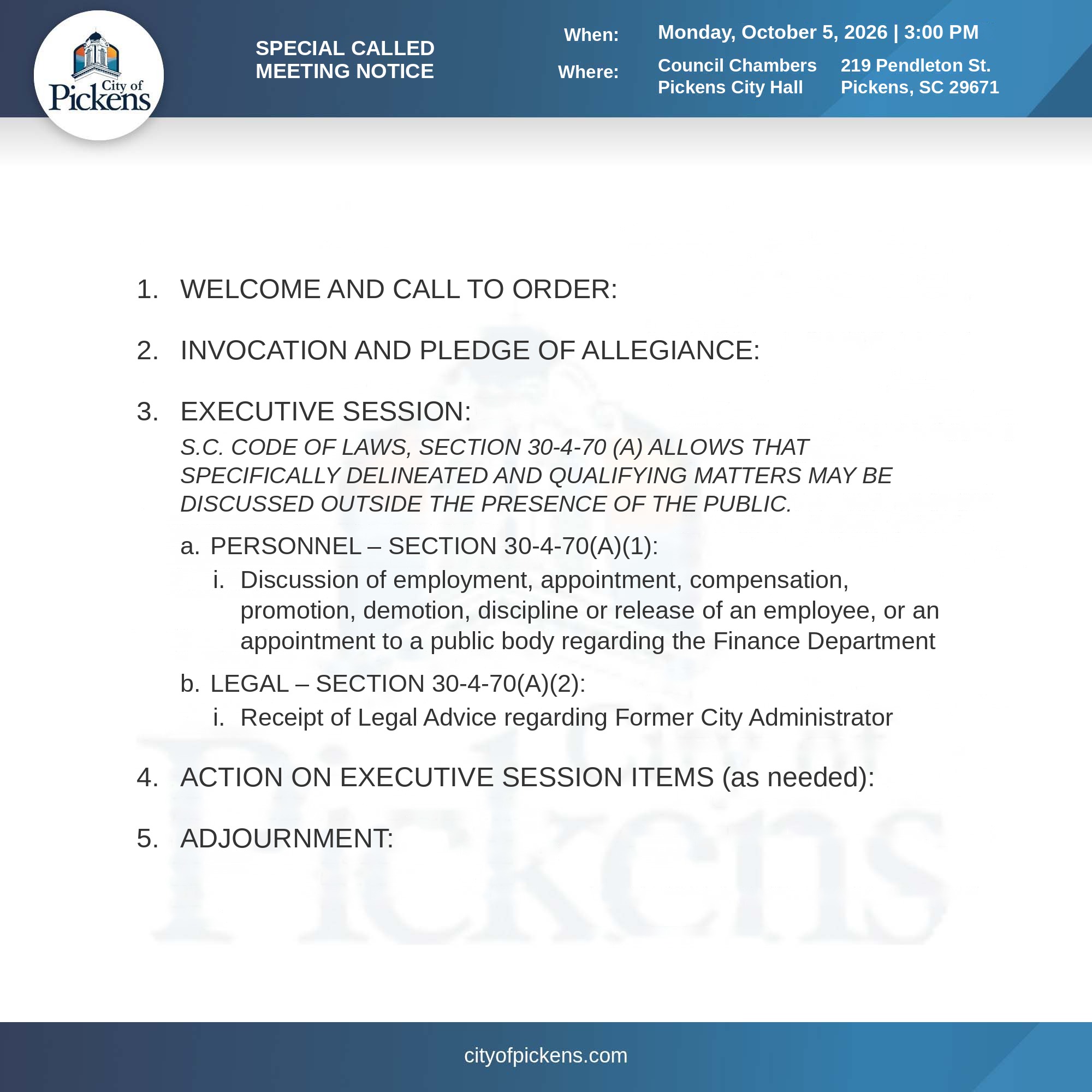 special called meeting notice