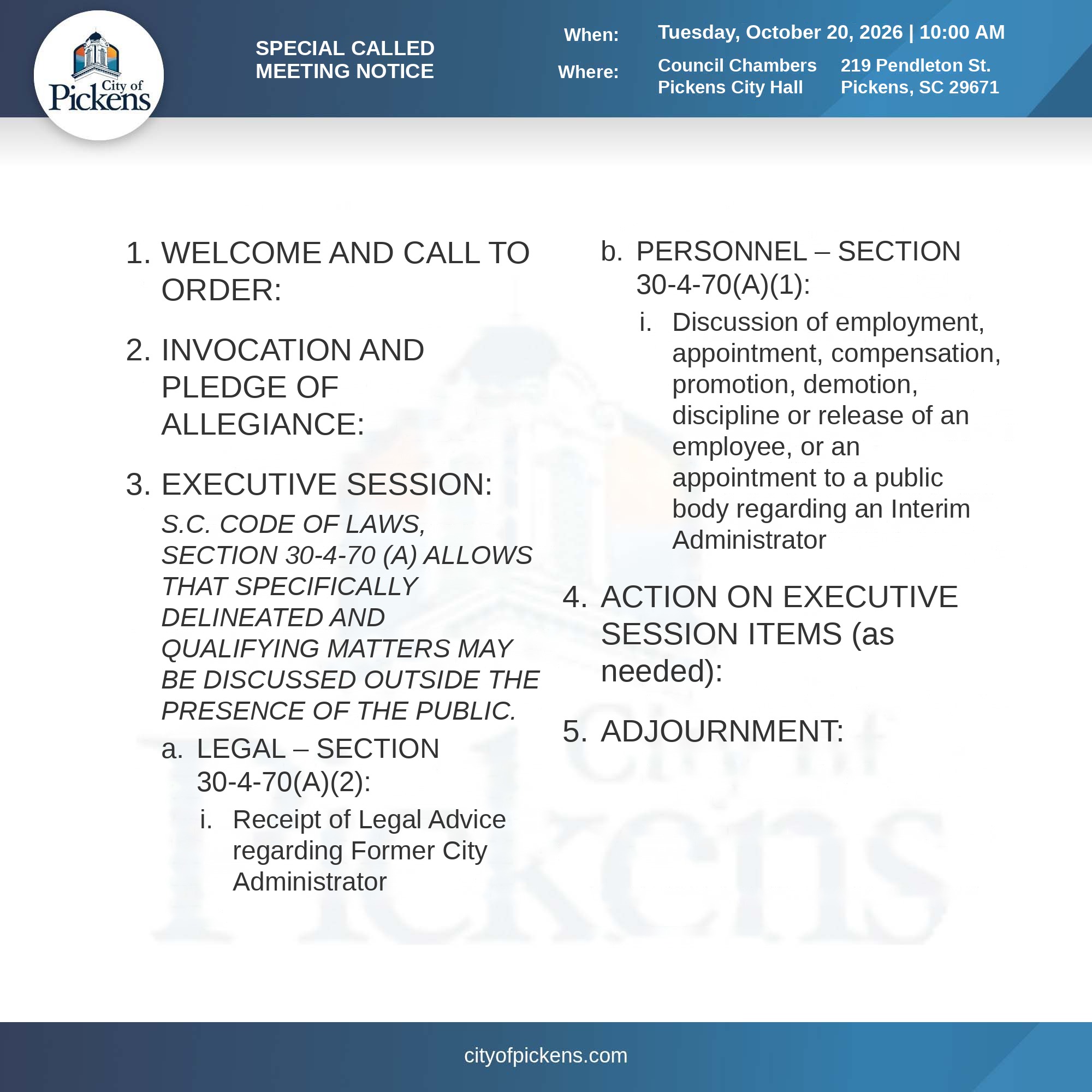 special called meeting notice